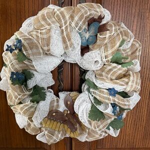 NEW Handmade Deco mesh Butterfly Wreath